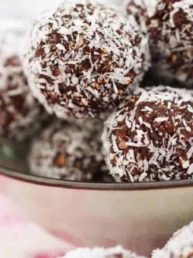 Nut Free Chocolate Bliss Balls Recipe.