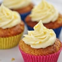 Orange Cupcakes with cream cheese frosting