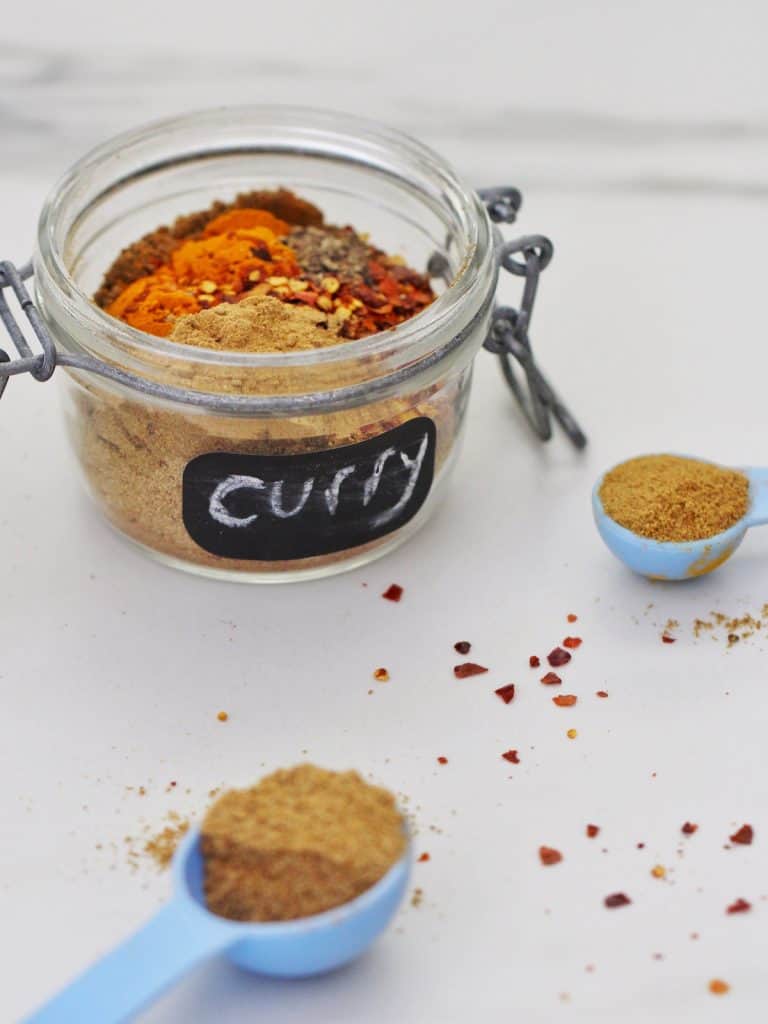 Homemade Curry Powder in jar