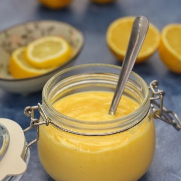 Jar of Thermomix lemon curd