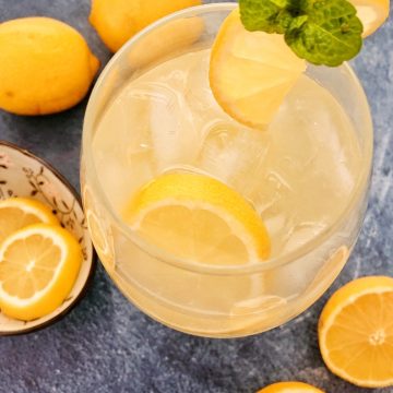 Thermomix lemonade in glass