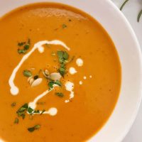 Thermomix Pumpkin soup in bowl