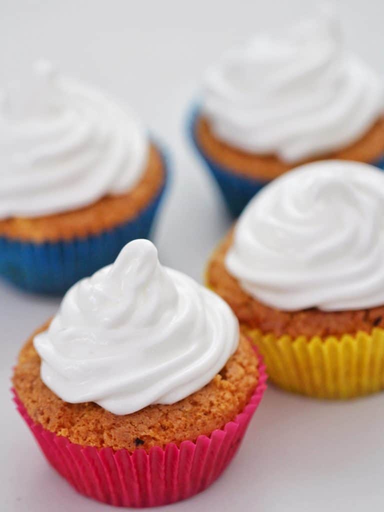 Cupcakes with white Meringue topping