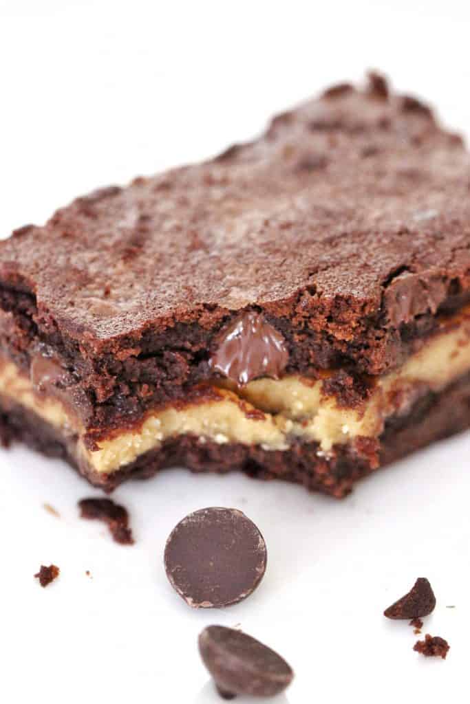 Slice of Thermomix peanut butter chocolate brownie