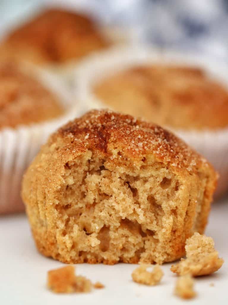 Apple Cinnamon Muffin with bite out of it