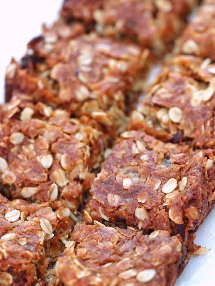 date and oat slice cut into slices