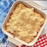 Thermomix Apple Crumble in baking dish