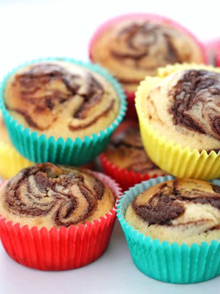 Pile of Thermomix Nutella Muffins
