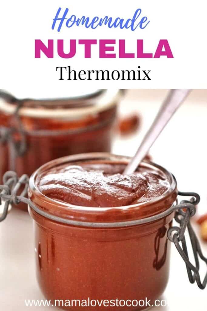 Thermomix Nutella Pinterest pin.