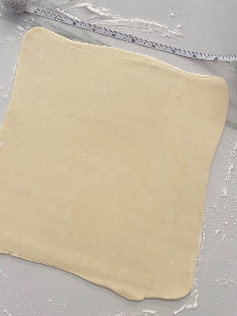 square pastry sheet.