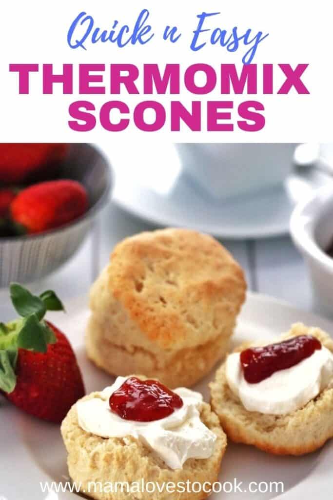 Thermomix scones Pinterest pin.