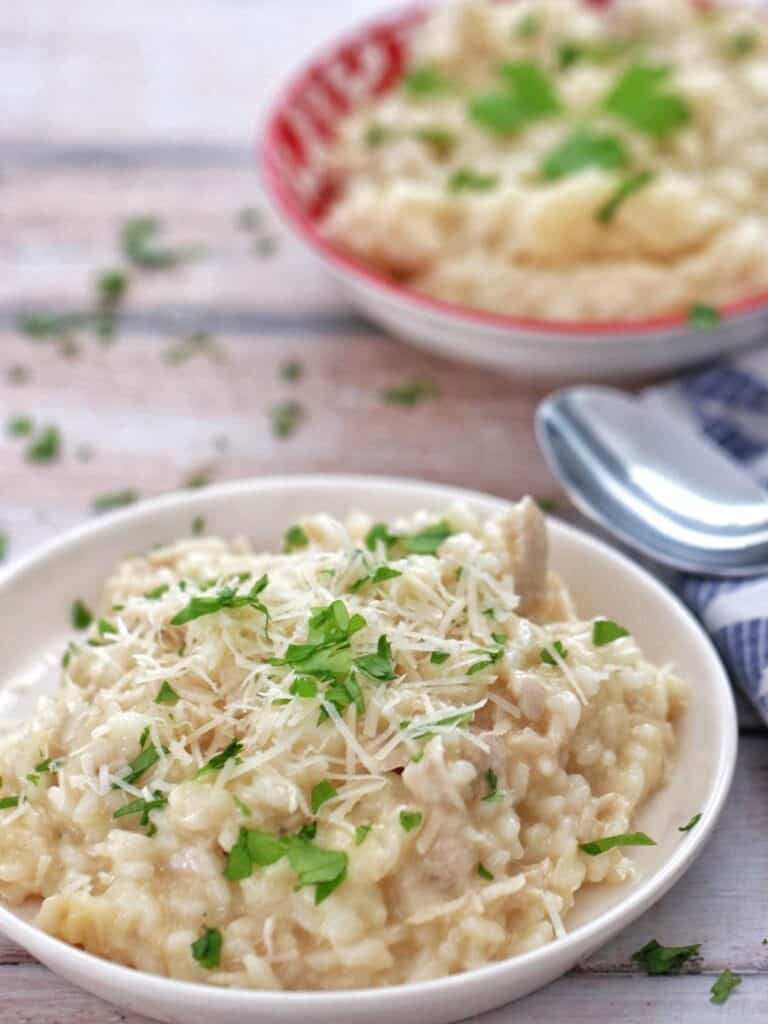Bowl of Thermomix Chicken Risotto
