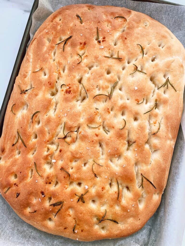 Thermomix focaccia fresh from oven