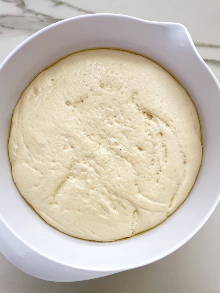 dough in a bowl 