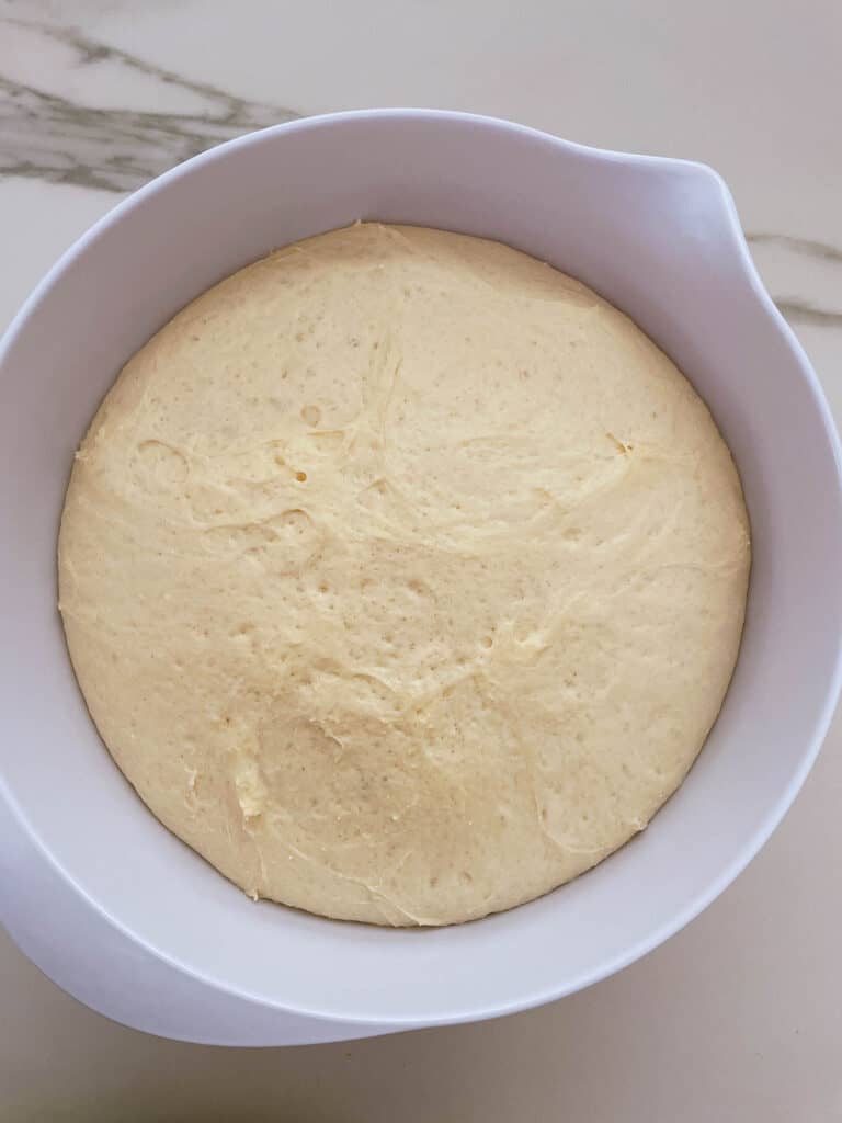 bread dough in a bowl 