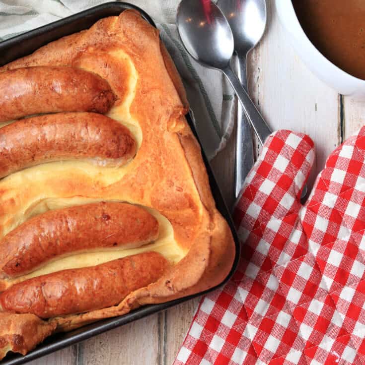 Toad in the Hole on table
