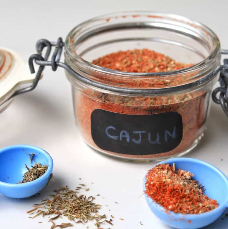 Homemade Cajun Seasoning in jar