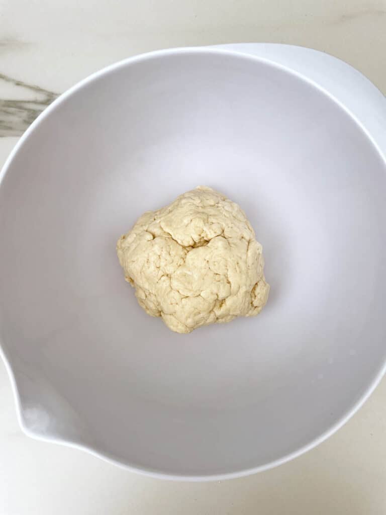 dough for Thermomix Naan Bread in a bowl.