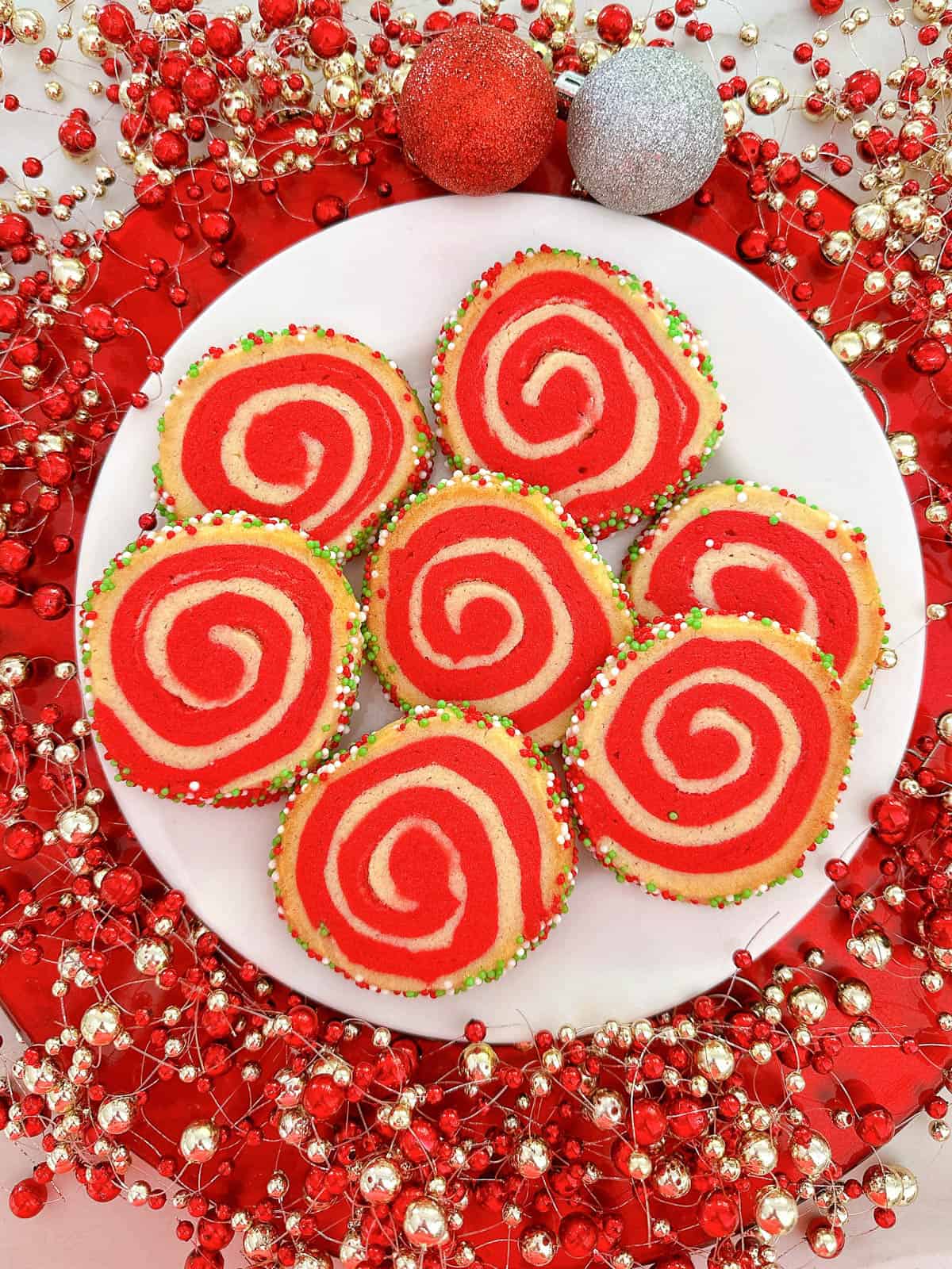 Thermomix Pinwheel Cookies on a plate.