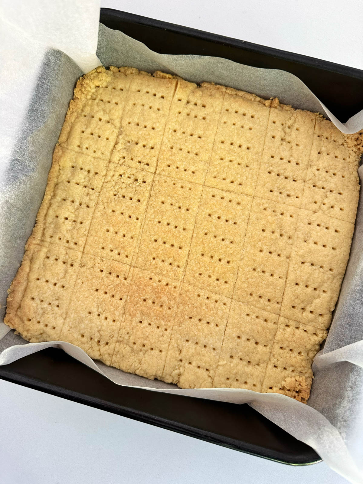 Thermomix shortbread baked fresh from oven.