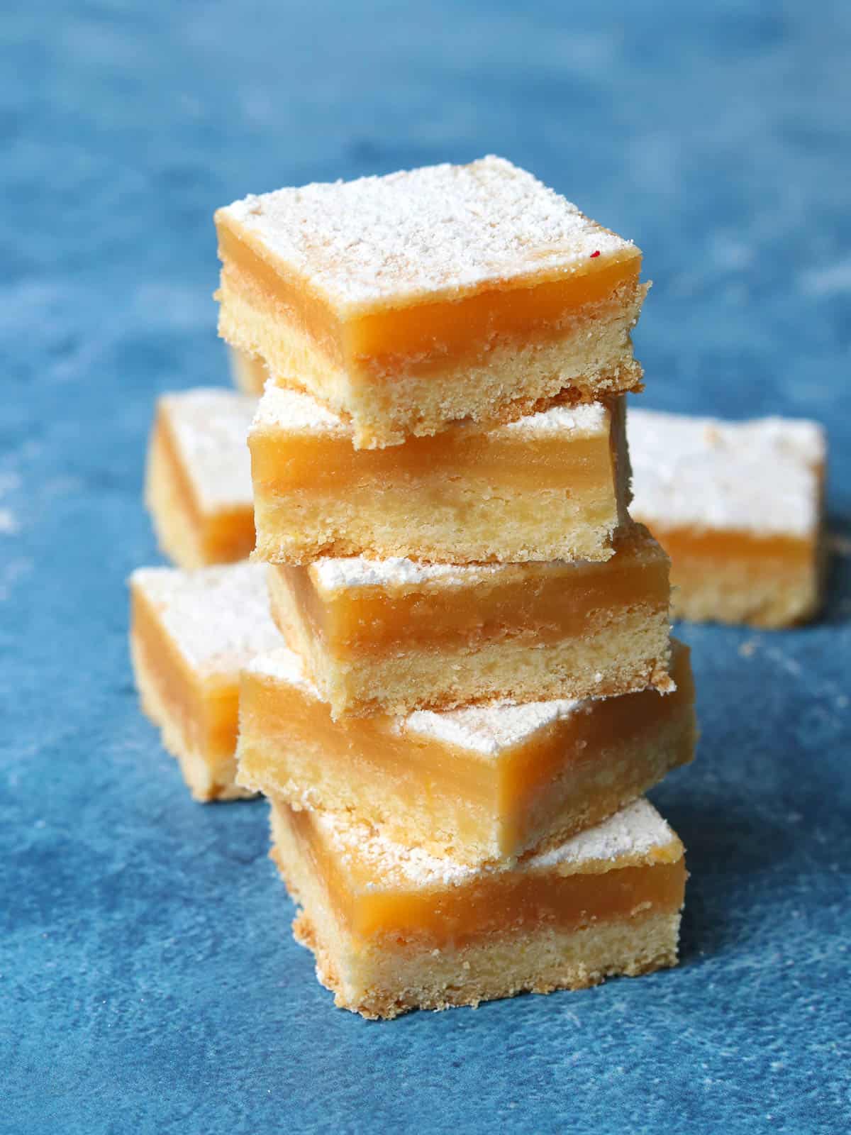 Thermomix Lemon Slices stacked on top of each other. 