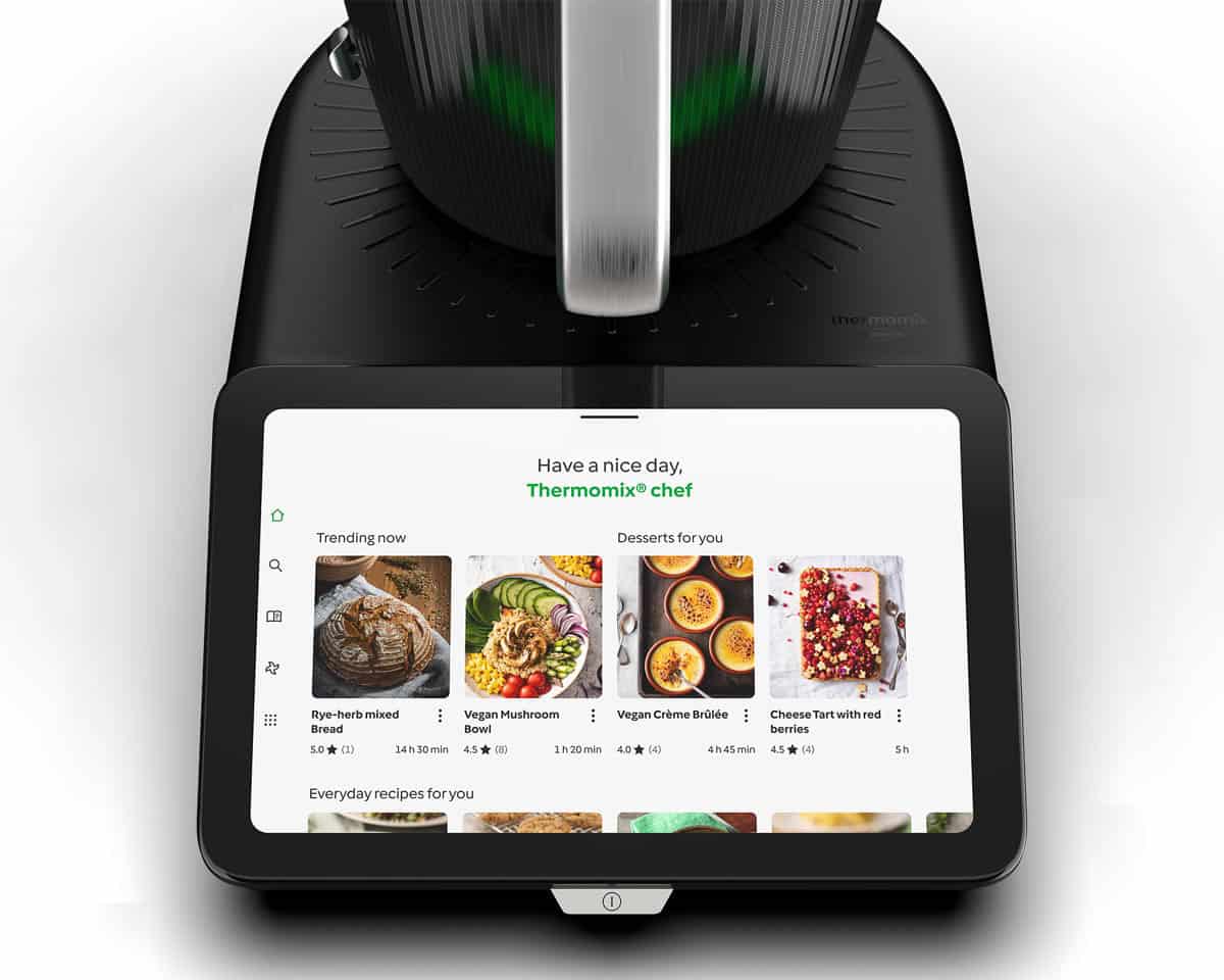 Close up of Thermomix TM7 screen.
