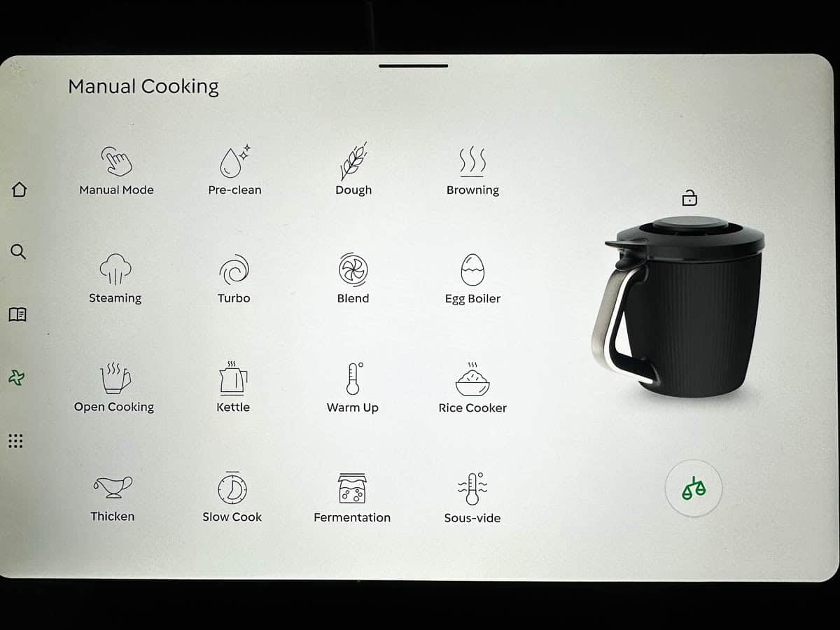 Thermomix TM7 screen showing modes.