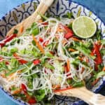 Vietnamese Noodle Salad in a bowl.