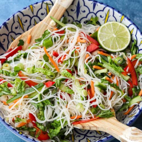 Vietnamese Noodle Salad in a bowl.